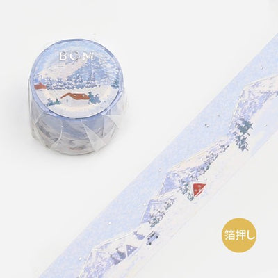 BGM Pointillism Drawing Silver Foil Washi Tape - Snow Mountain BM-SPTB003 