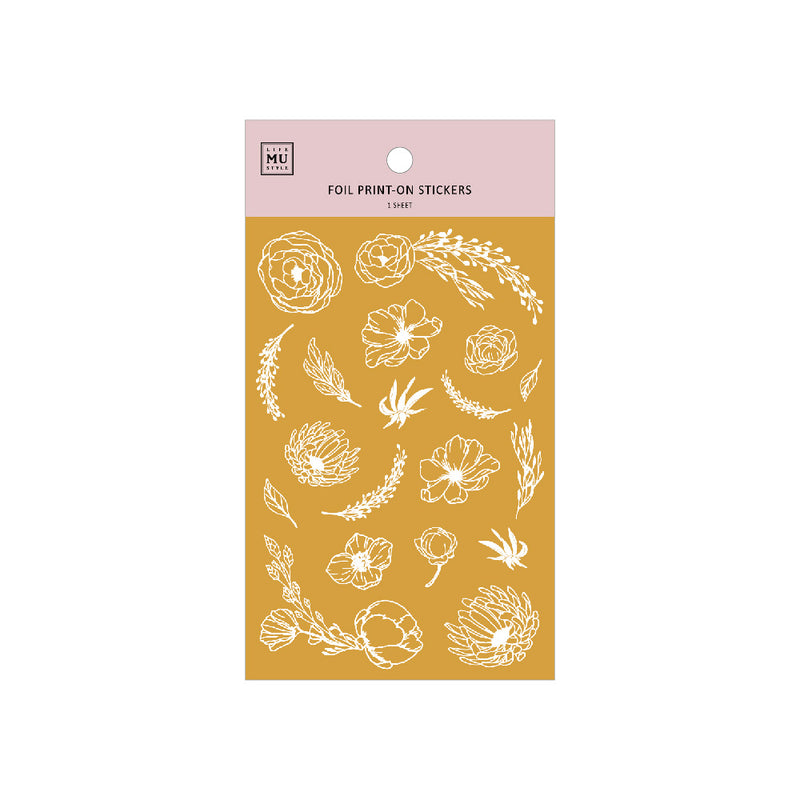 MU gold foil print-on sticker 