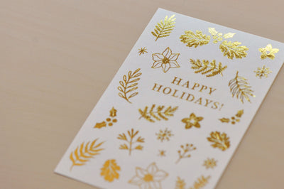 MU Christmas Limited Edition Gold Foil Print-on Sticker #1 BMPX-001001