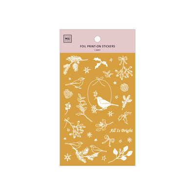 MU Christmas Limited Edition Gold Foil Print-on Sticker #2 BMPX-001002