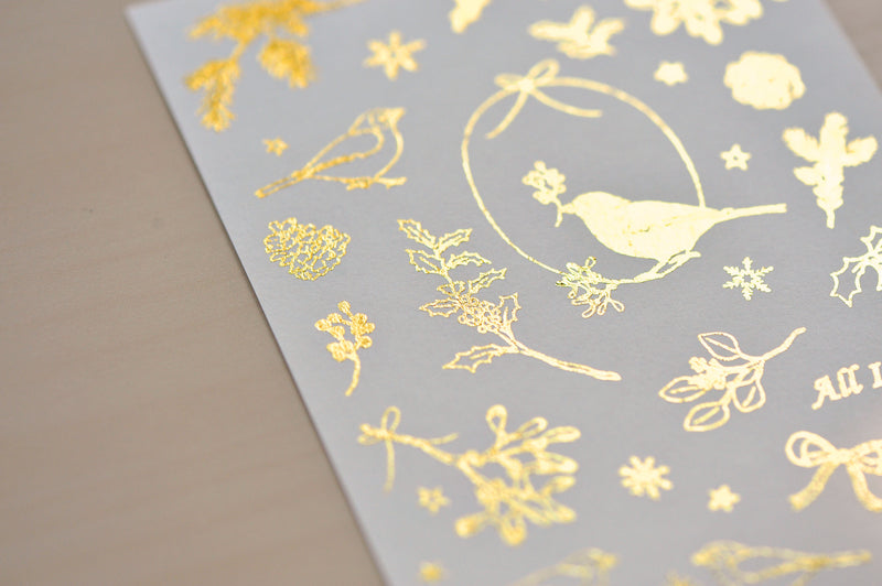 MU Christmas Limited Edition Gold Foil Print-on Sticker 