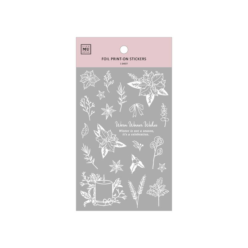 MU Christmas Limited Edition Silver Foil Print-on Sticker 