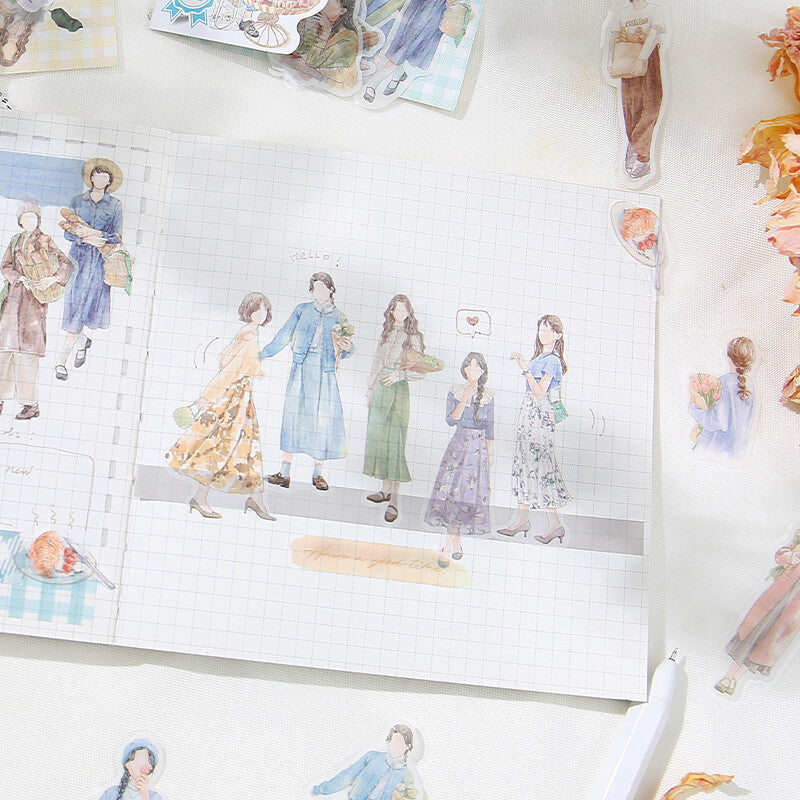 BGM Watercolor Coordinate Sticker Flakes - Yellow