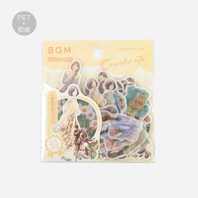 BGM Watercolor Coordinate Sticker Flakes - Yellow BS-CS011