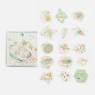 BGM Gold Foil Washi Sticker Flakes - Umbrella BS-FG121