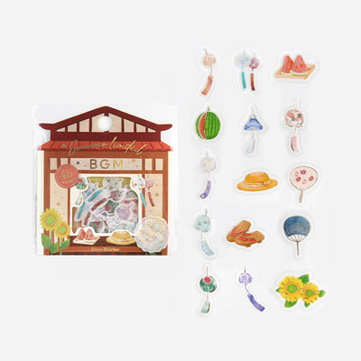 BGM Summer Limited Edition Gold Foil Sticker Flakes - Wind Chimes BS-FGLS007