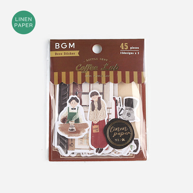 BGM Little Shop Gold Foil Sticker Flakes - Coffee Lab BS-LS001