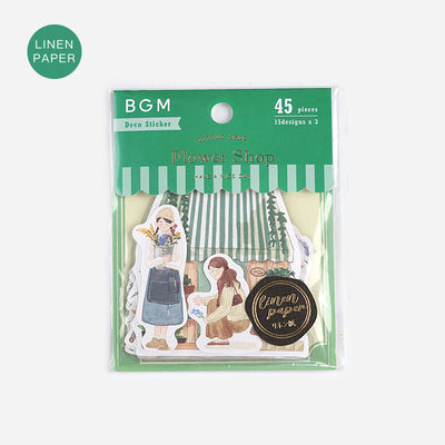 BGM Little Shop Sticker Flakes - Flower Shop BS-LS002
