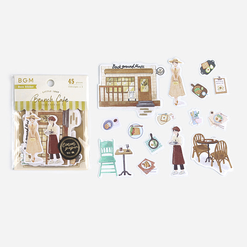 BGM Little Shop Sticker Flakes - Brunch Cafe BS-LS004