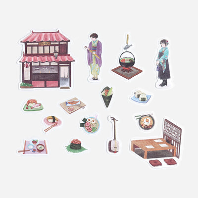 BGM Little Shop Sticker Flakes - Japanese Restaurant BS-LS008