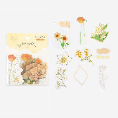 BGM The Flowers Bloom Clear Sticker Flakes - Yellow BS-PF009