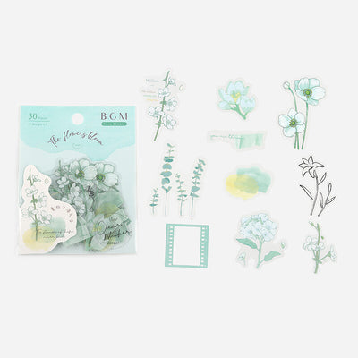 BGM The Flowers Bloom Clear Sticker Flakes - Cyan BS-PF010