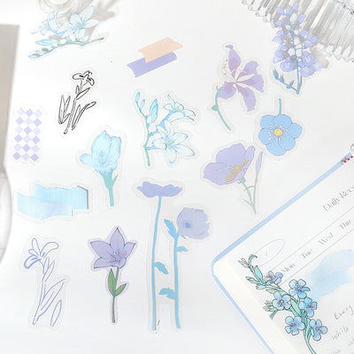 BGM The Flowers Bloom Clear Sticker Flakes - Blue