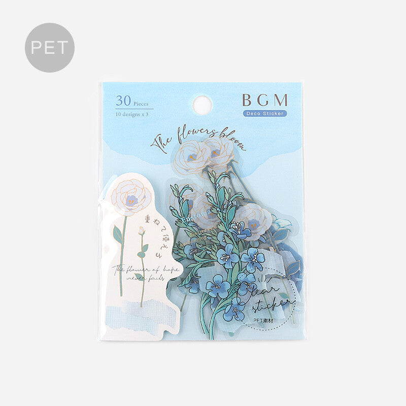 BGM The Flowers Bloom Clear Sticker Flakes - Blue BS-PF011