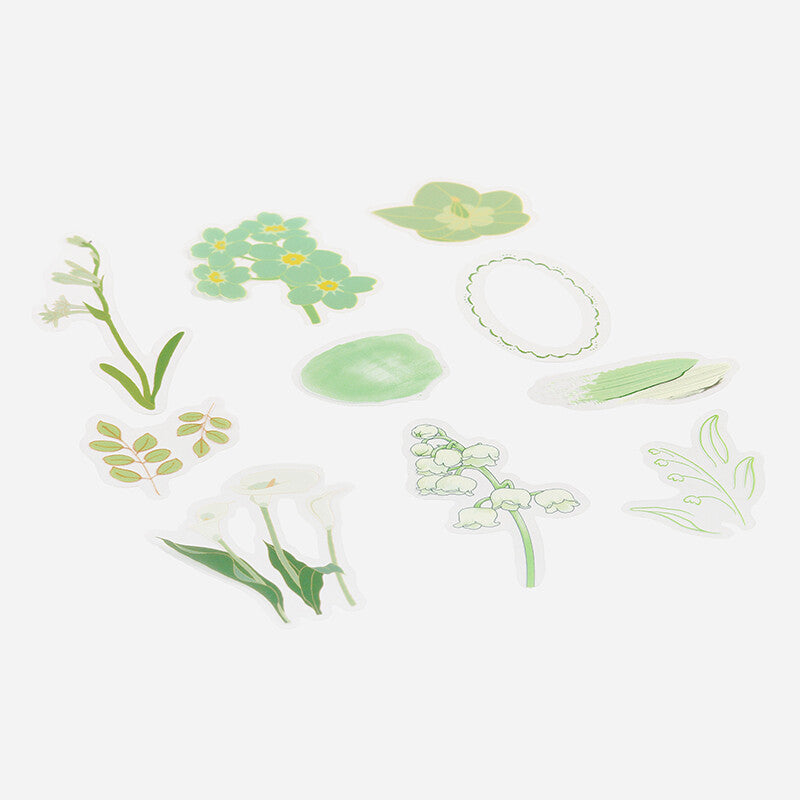 BGM The Flowers Bloom Clear Sticker Flakes - Green BS-PF015 