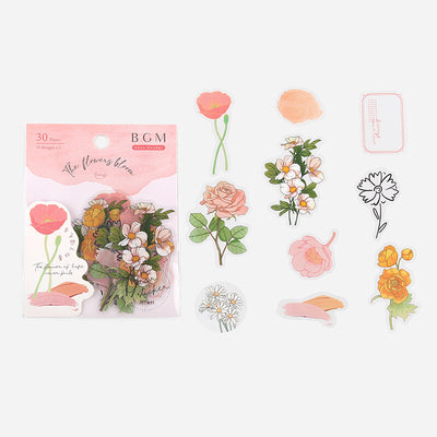 BGM The Flowers Bloom Clear Sticker Flakes - Orange BS-PF016