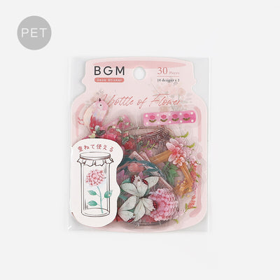 BGM a Bottle of Flower Clear Sticker Flakes - Pink BS-PFB004