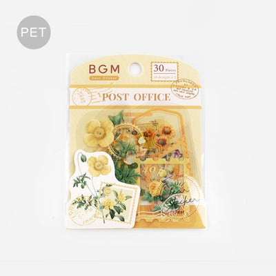 BGM Garden Post Office Clear Sticker Flakes - Yellow BS-PFT002