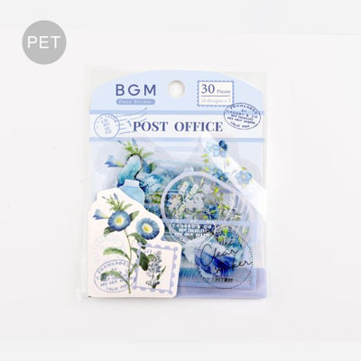 BGM Garden Post Office Clear Sticker Flakes - Blue BS-PFT003