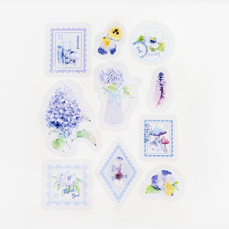 BGM Garden Post Office Clear Sticker Flakes - Lavender BS-PFT005