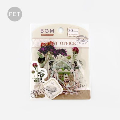 BGM Garden Post Office Clear Sticker Flakes - Dried Flower BS-PFT008