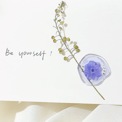 BGM Sealing Seal Sticker Flakes - Blue Flower Jewelry Box