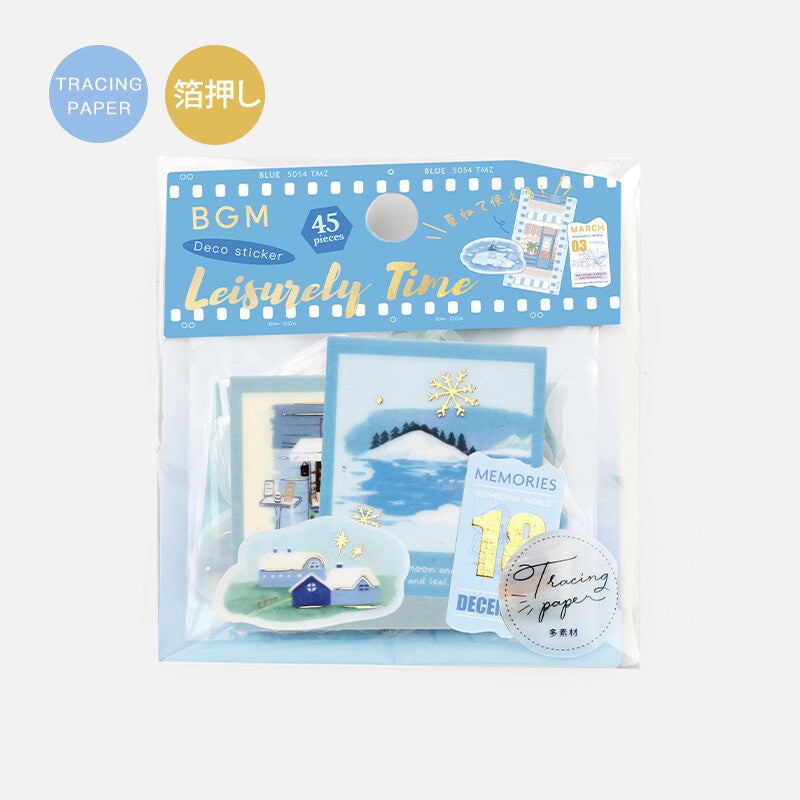 BGM Leisure Time Sticker Flakes - Blue BS-TFN002