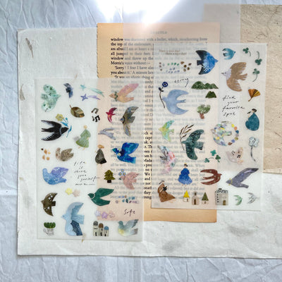 Pion - Bird Island Rub-on Transfer Sticker