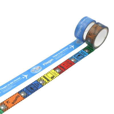 World Craft Fliegen World Labels and Fragile Tag Washi Tape Set FLMT-02B