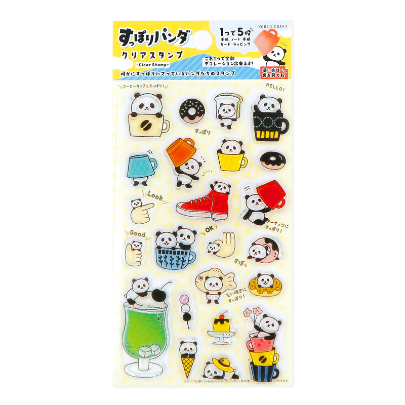 World Craft Clear Stamp Set - Panda Cafe HYCS-002
