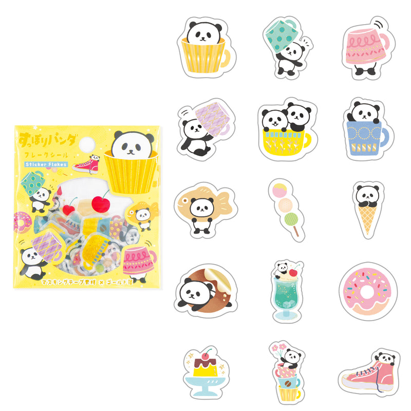 World Craft Gold Foil Washi Sticker Flakes - Panda Cafe HYFS-002
