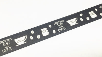 Green Flash Owl Products - Coffee beans washi tape OW-057