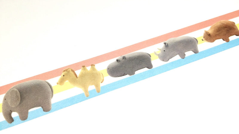 Round Top Little Animal - Animal queue washi tape