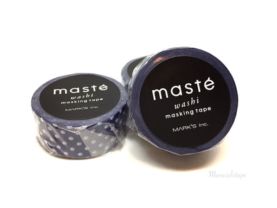 Mark's maste BASIC - Navy blue and white dots washi tape