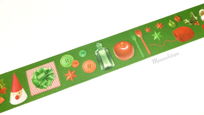 Kamoi mt X'mas - Red and green items washi tape