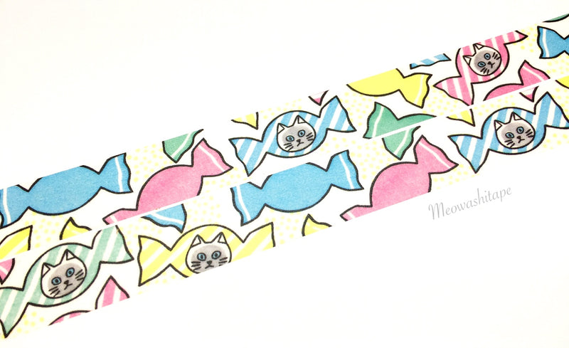 Papier Platz mogerin - Cat Candy washi tape