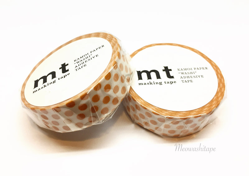 Kamoi mt deco 2017ss - dot mandarin washi tape MT01D359