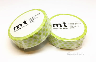 Kamoi mt deco 2017ss - dot lime washi tape MT01D362