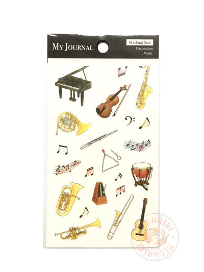 Pine Book my journal sticker - Musical instruments MJ00190