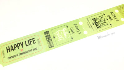 Kamito - Green tickets washi tape CRM042
