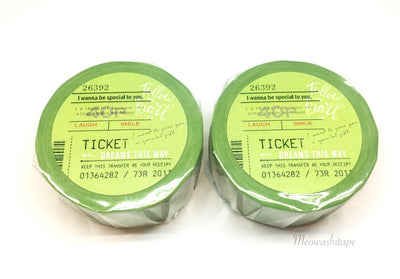 Kamito - Green tickets washi tape CRM042