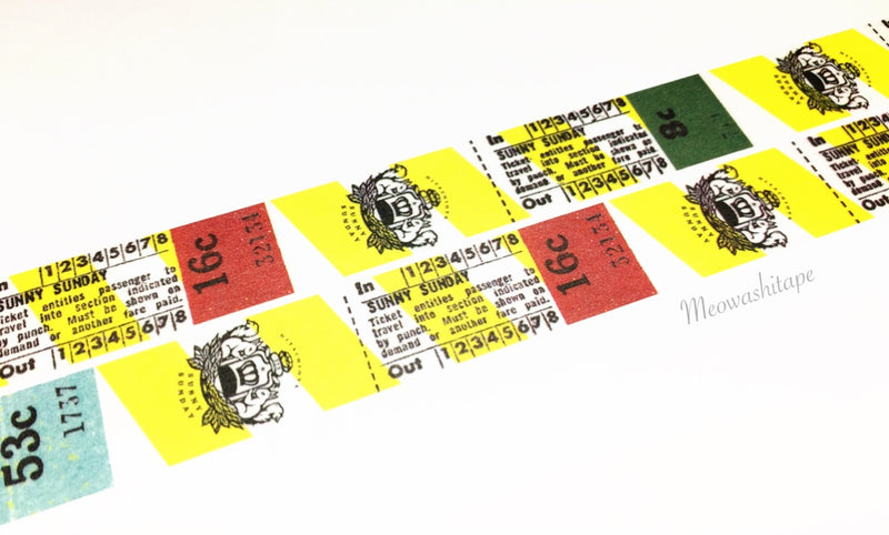 Sunny Sunday Shop ticket washi tape