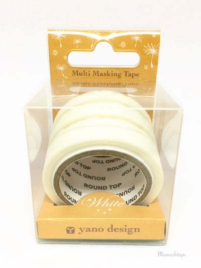 Round Top yano design white - Momentum of dandelion washi tape set