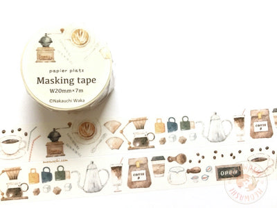Papier Platz Nakauchi Waka - Coffee washi tape 37-817