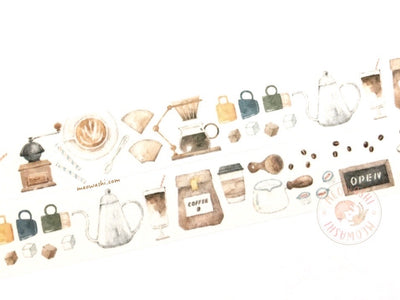 Papier Platz Nakauchi Waka - Coffee washi tape 37-817