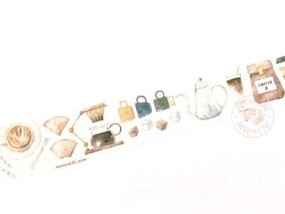 Papier Platz Nakauchi Waka - Coffee washi tape 37-817