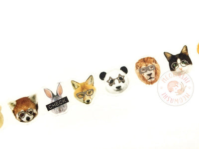 Mind Wave checking eyes silver foil die cut washi tape 93274