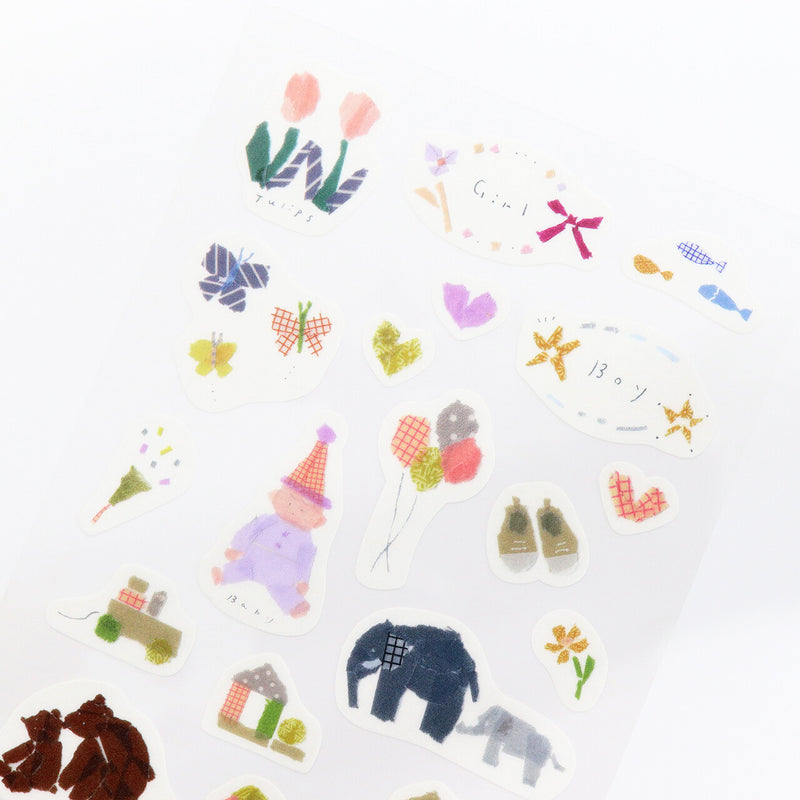 SAIEN x Miki Tamura Washi Sticker - Family J-262