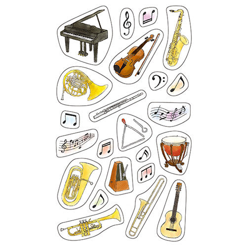Pine Book my journal sticker - Musical instruments MJ00190