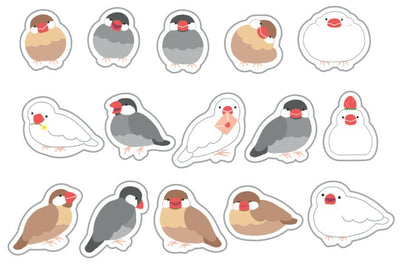 World Craft Bird Washi Sticker Flakes MRFS-004